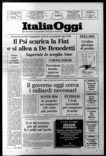 Italia oggi : quotidiano di economia finanza e politica